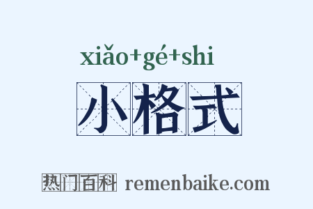 小格式是什么意思的图片